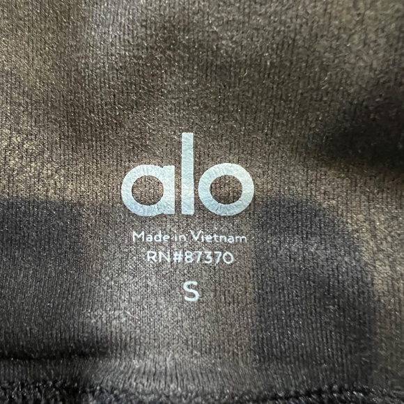 Alo Yoga High-Waist Moto Leggings Black Size Small Textured Athletic Athleisure - Picture 10 of 14